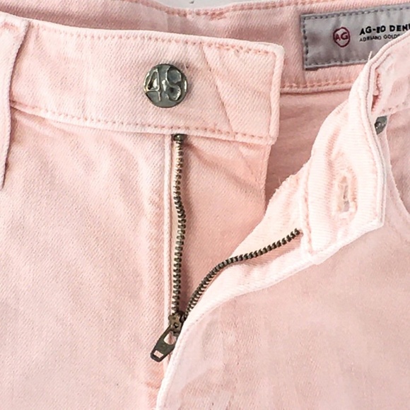 Adriano Goldschmied The Bryn Jean Short Pink Distressed Cut Off Sz 28R - Picture 3 of 10